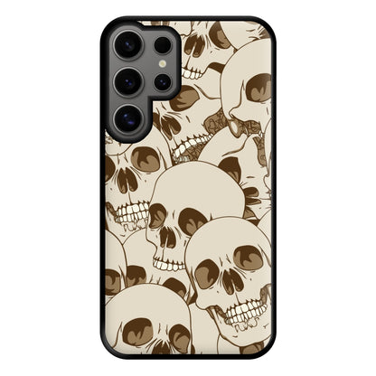 Skull Pattern - Halloween Phone Case for Galaxy S24 Ultra