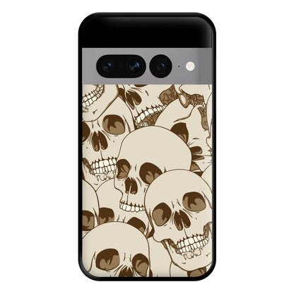 Skull Pattern - Halloween Phone Case for Google Pixel 7 Pro