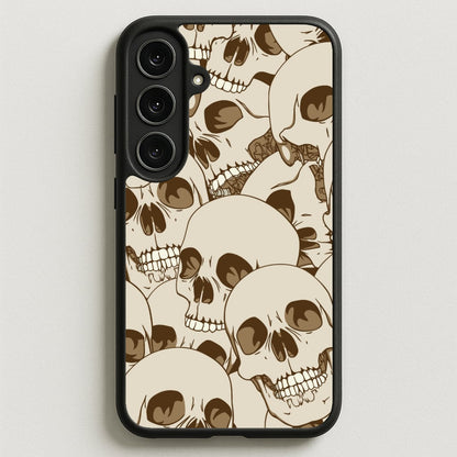 Skull Pattern - Halloween Phone Case for Galaxy S25FE