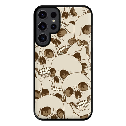 Skull Pattern - Halloween Phone Case for Galaxy S23 Ultra