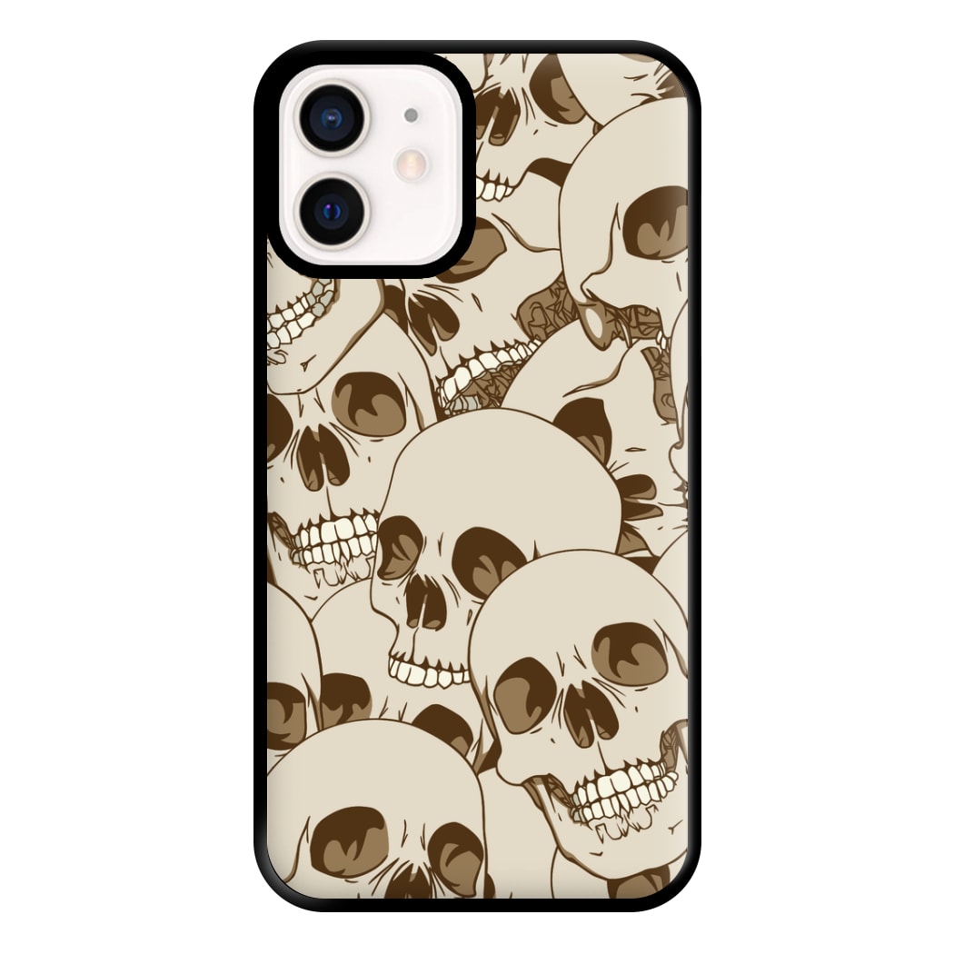 Skull Pattern - Halloween Phone Case for iPhone 12 Mini