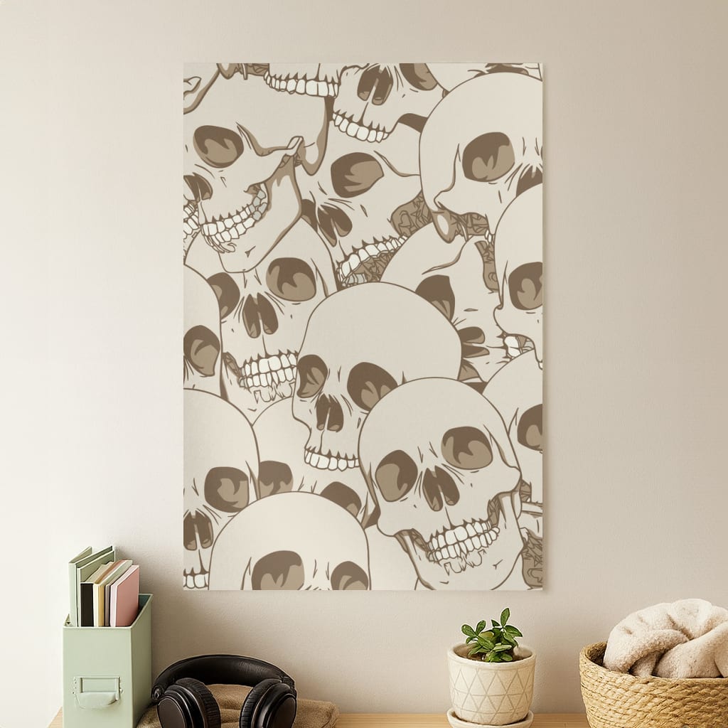 Skull Pattern - Halloween Poster