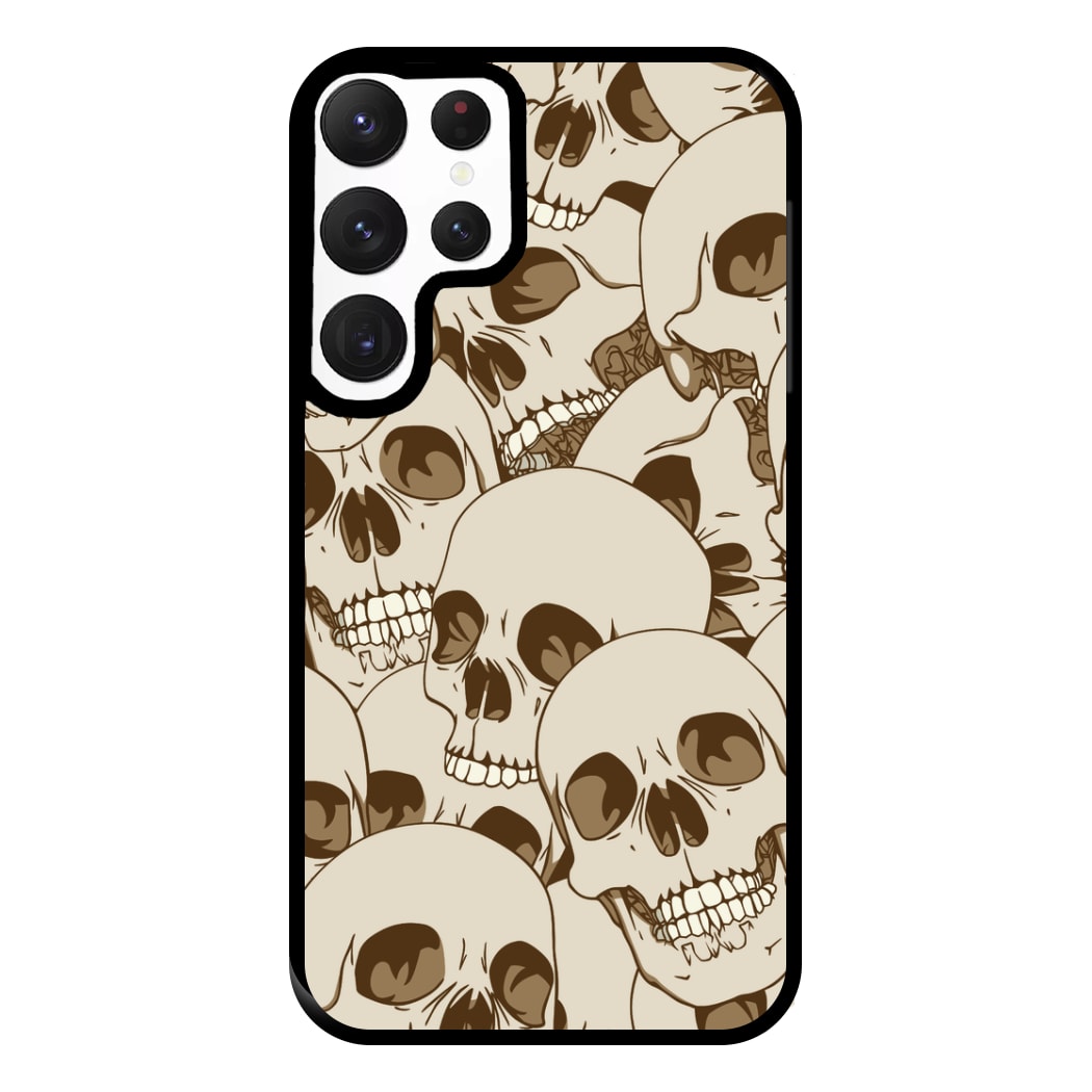 Skull Pattern - Halloween Phone Case for Galaxy S22 Ultra