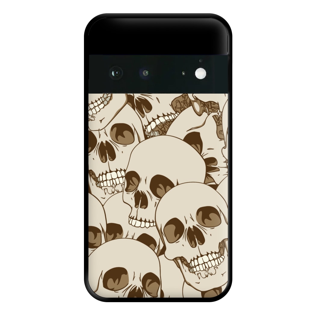 Skull Pattern - Halloween Phone Case for Google Pixel 6a