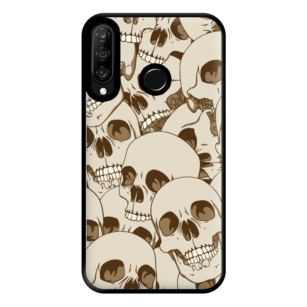 Skull Pattern - Halloween Phone Case for Huawei P30 Lite