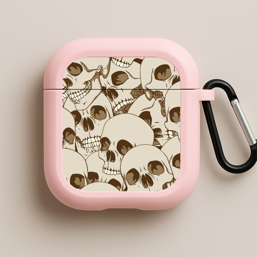 Skull Pattern - Halloween Pink AirPods Case