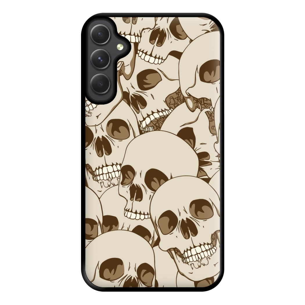 Skull Pattern - Halloween Phone Case for Galaxy A14