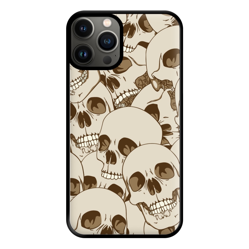 Skull Pattern - Halloween Phone Case for iPhone 13 Pro Max