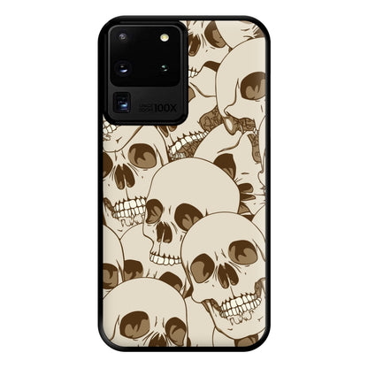 Skull Pattern - Halloween Phone Case for Galaxy S20 Ultra