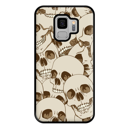 Skull Pattern - Halloween Phone Case for Galaxy S9 Plus