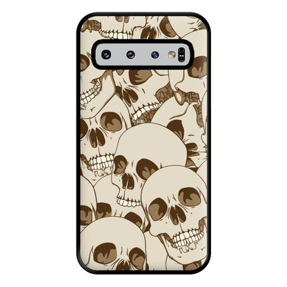 Skull Pattern - Halloween Phone Case for Galaxy S10 Plus