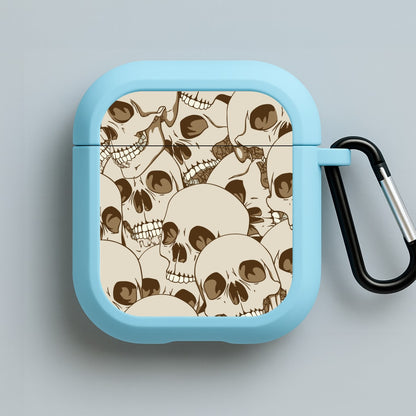 Skull Pattern - Halloween Blue AirPods Case