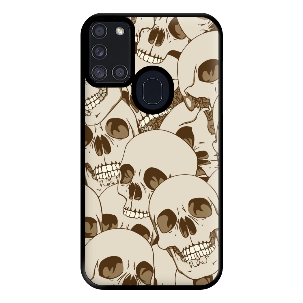 Skull Pattern - Halloween Phone Case for Galaxy A21s