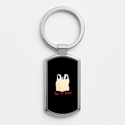 Bag Of Bones - Halloween Silver Keyring