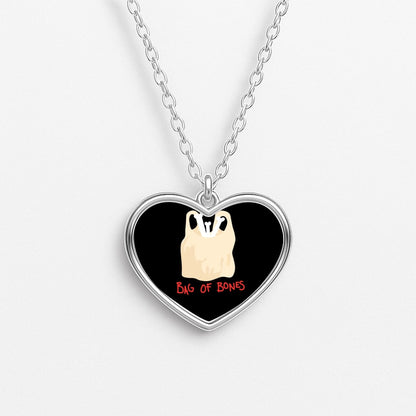 Bag Of Bones - Halloween Heart Necklace