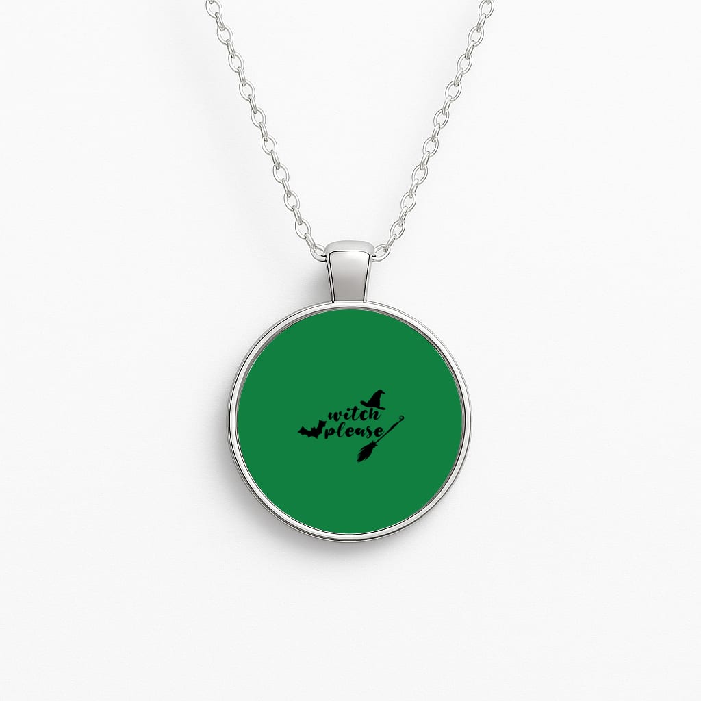 Witch Please - Halloween Circle Necklace