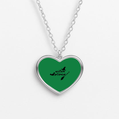 Witch Please - Halloween Heart Necklace