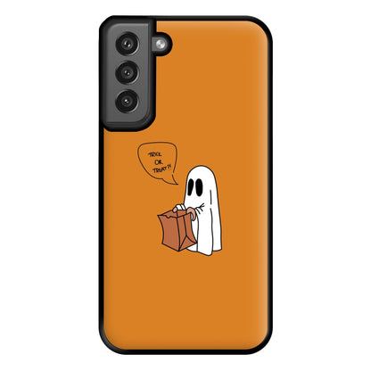 Trick Or Treat Ghost - Halloween Phone Case for Galaxy S21FE