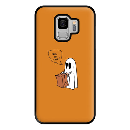 Trick Or Treat Ghost - Halloween Phone Case for Galaxy S9 Plus