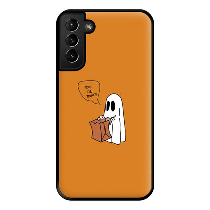 Trick Or Treat Ghost - Halloween Phone Case for Galaxy S21 Plus