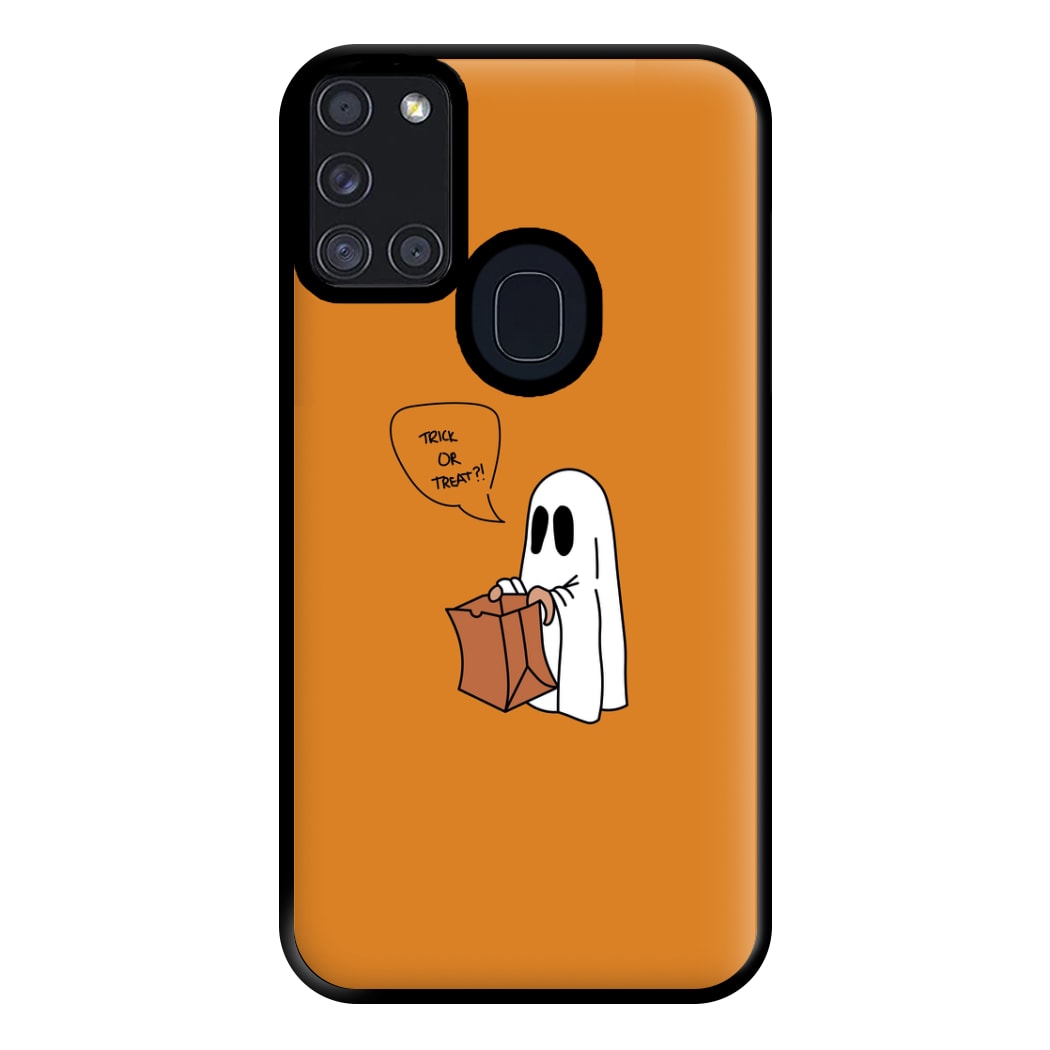 Trick Or Treat Ghost - Halloween Phone Case for Galaxy A21s