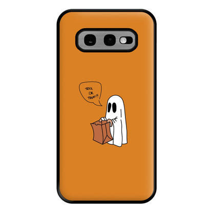 Trick Or Treat Ghost - Halloween Phone Case for Galaxy S10e