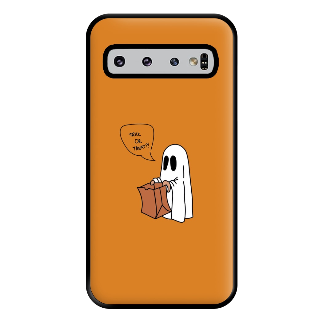 Trick Or Treat Ghost - Halloween Phone Case for Galaxy S10 Plus