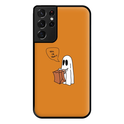 Trick Or Treat Ghost - Halloween Phone Case for Galaxy S21 Ultra