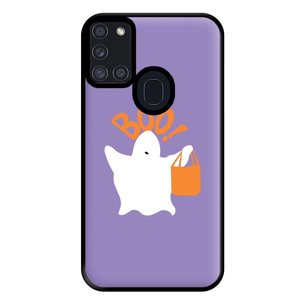 Ghost Boo! - Halloween Phone Case for Galaxy A21s