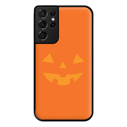 Pumpkin Face - Halloween Phone Case for Galaxy S21 Ultra