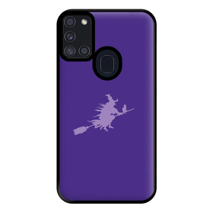 Witch And Cat - Halloween Phone Case for Galaxy A21s