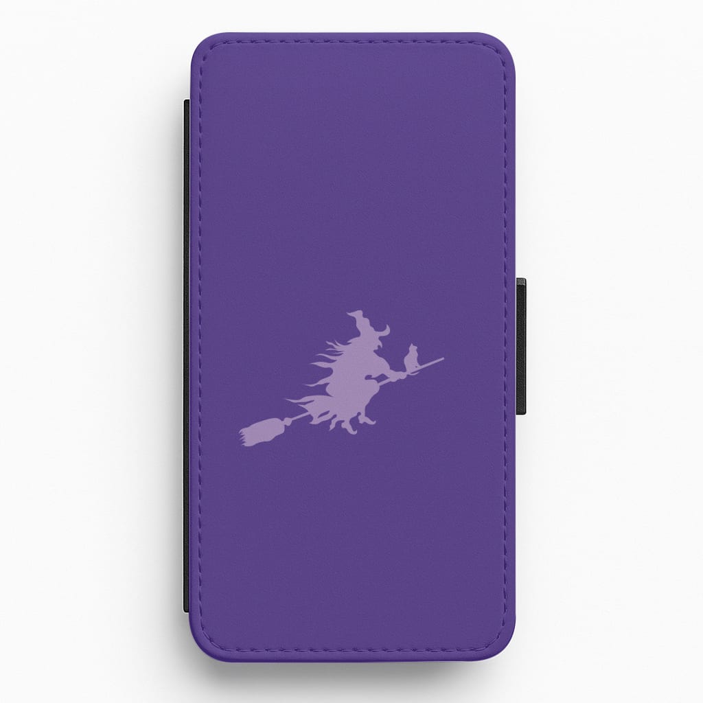 Witch And Cat - Halloween Flip / Wallet Phone Case