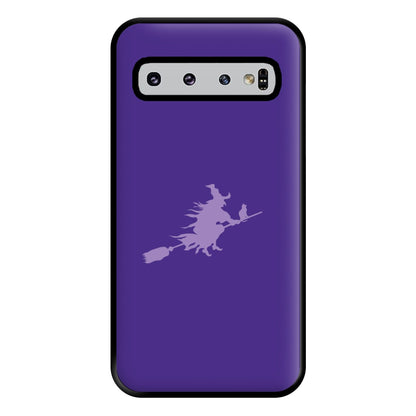 Witch And Cat - Halloween Phone Case for Galaxy S10 Plus