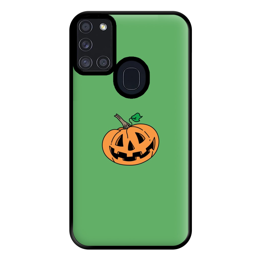 Pumpkin Green - Halloween Phone Case for Galaxy A21s