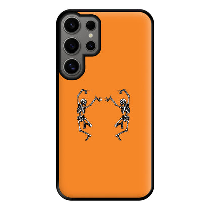 Dancing Skeletons - Halloween Phone Case for Galaxy S24 Ultra