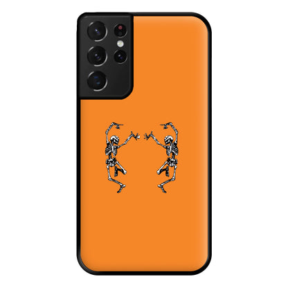 Dancing Skeletons - Halloween Phone Case for Galaxy S21 Ultra