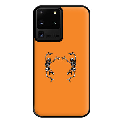 Dancing Skeletons - Halloween Phone Case for Galaxy S20 Ultra