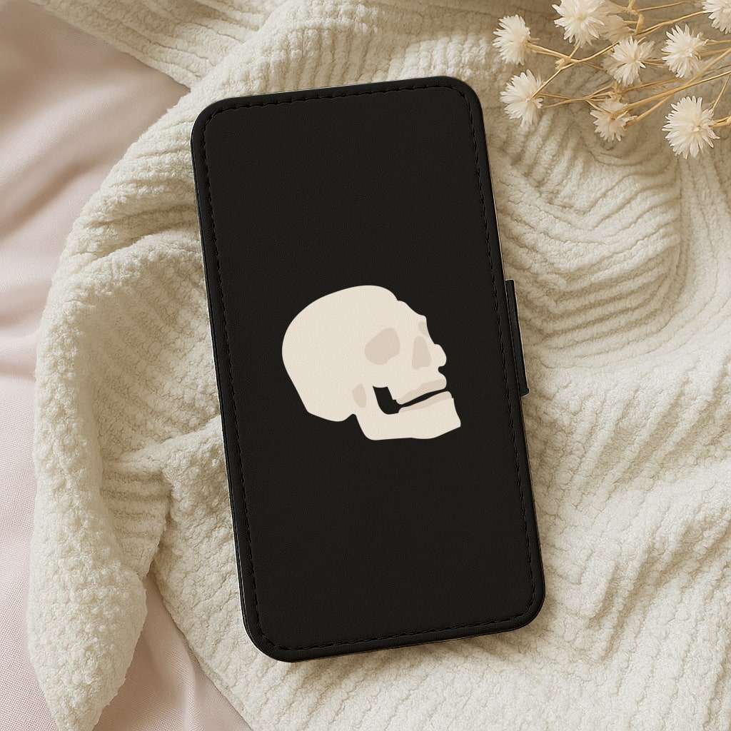 Skull Outline - Halloween Wallet Phone Case