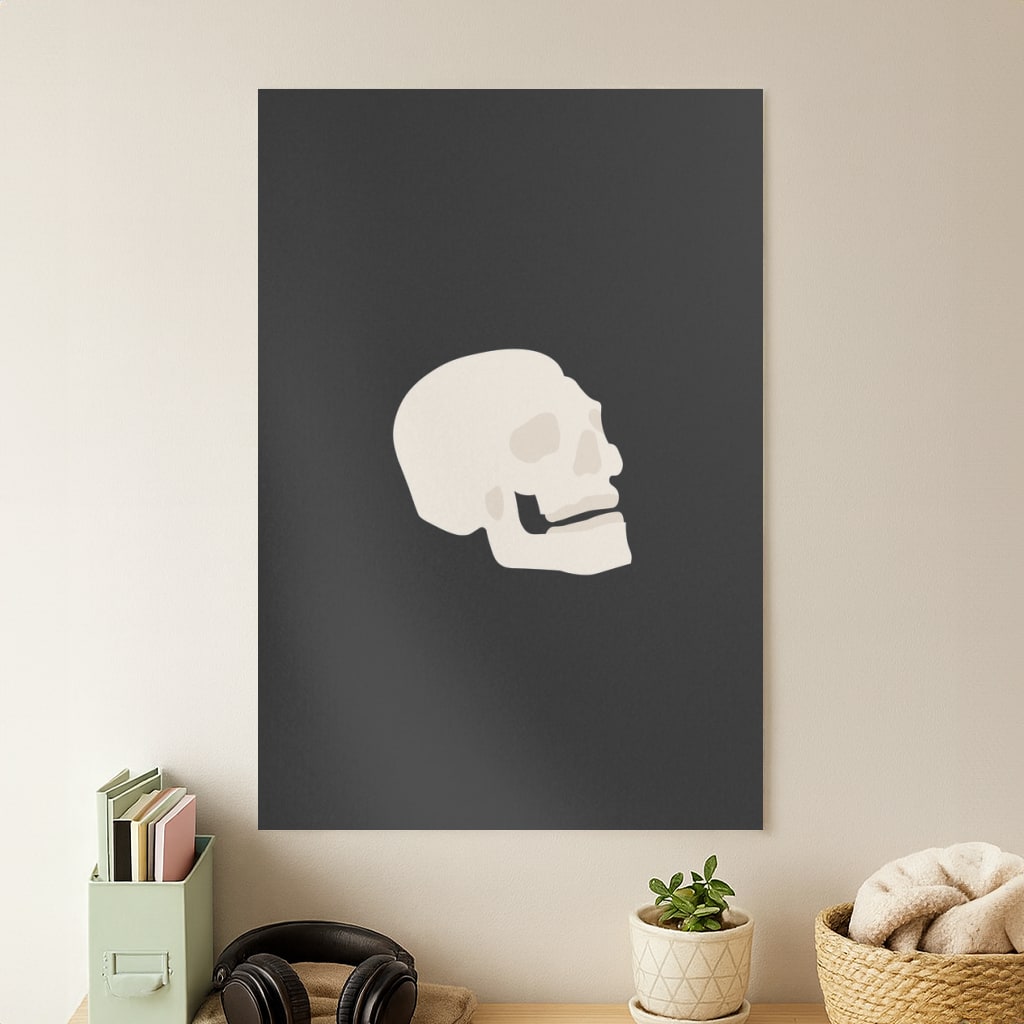 Skull Outline - Halloween Poster