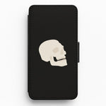 Skull Outline - Halloween Flip / Wallet Phone Case