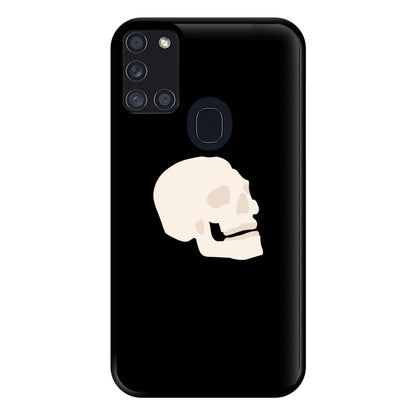 Skull Outline - Halloween Phone Case for Galaxy A21s