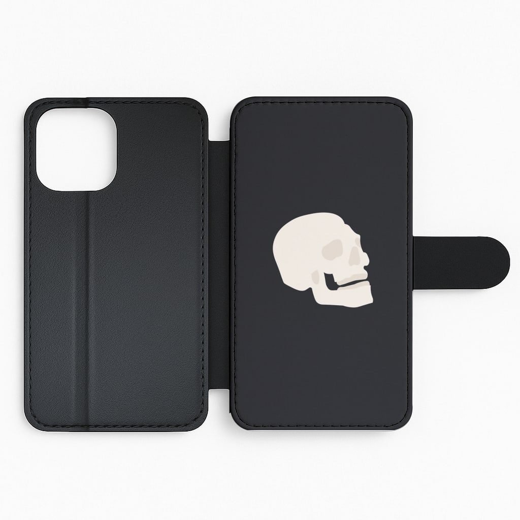 Skull Outline - Halloween Flip Phone Case