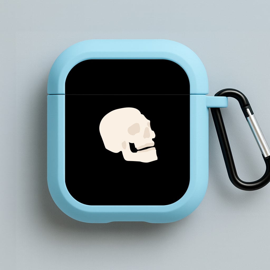 Skull Outline - Halloween Blue AirPods Case