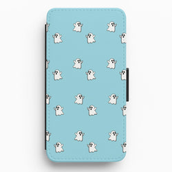 Ghost Pattern - Halloween Flip / Wallet Phone Case