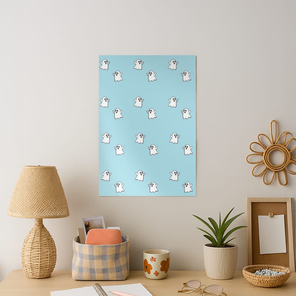 Ghost Pattern - Halloween Art Print