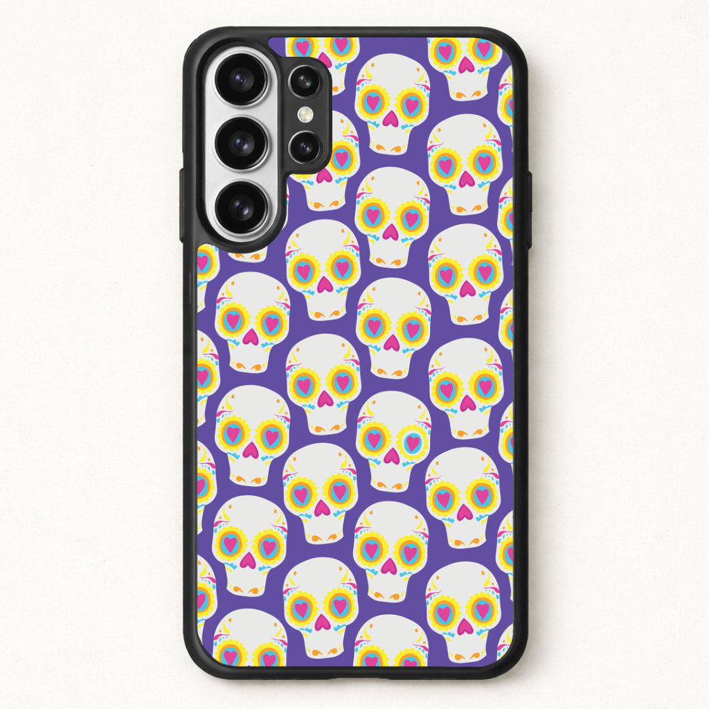 Skull Pattern - Halloween Phone Case for Galaxy S26 Ultra