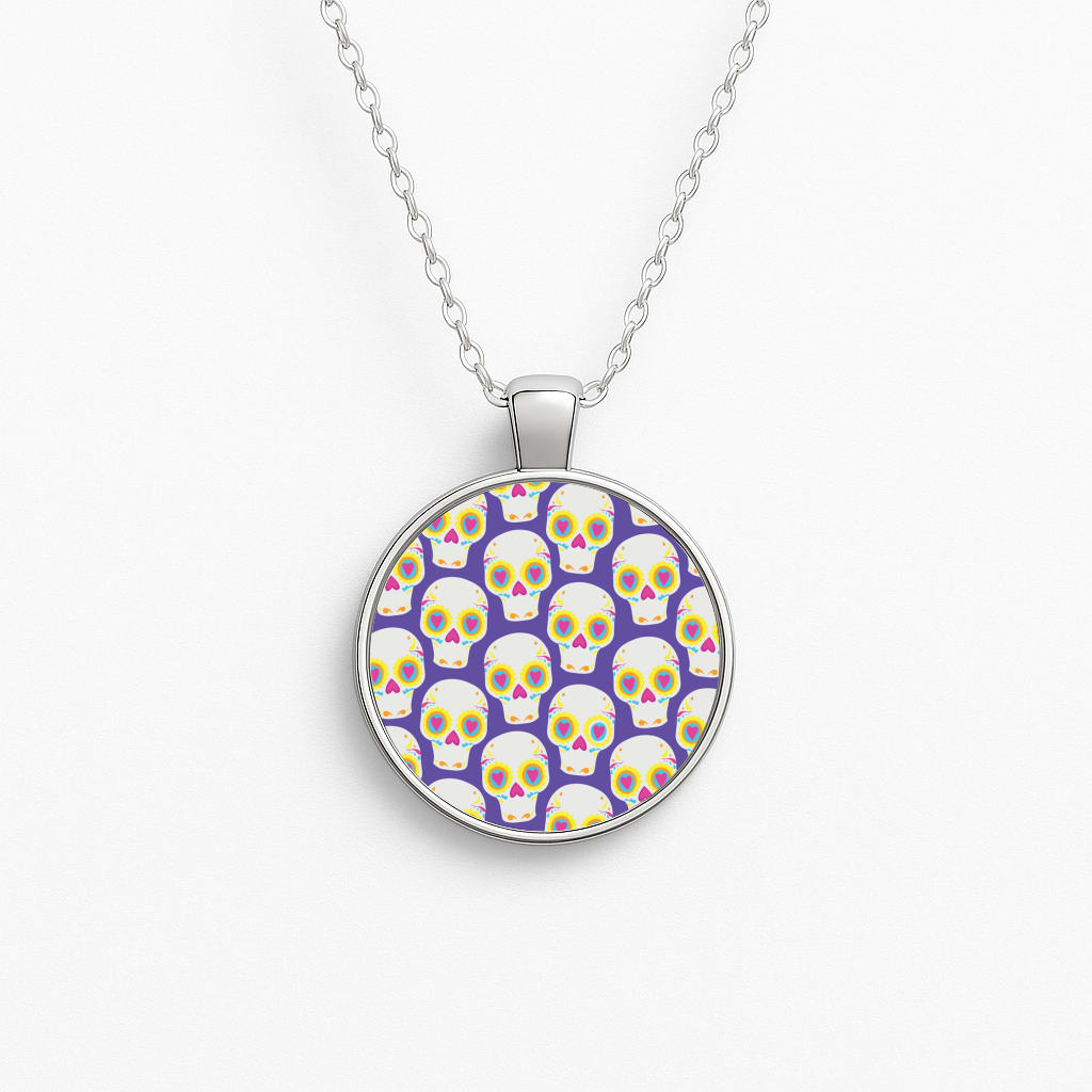 Skull Pattern - Halloween Necklace