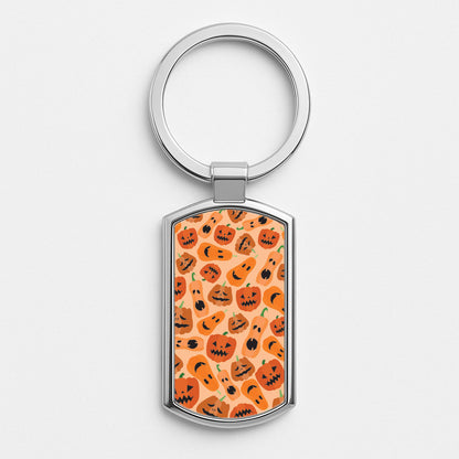 Chilli Pumpkin - Halloween Silver Keyring