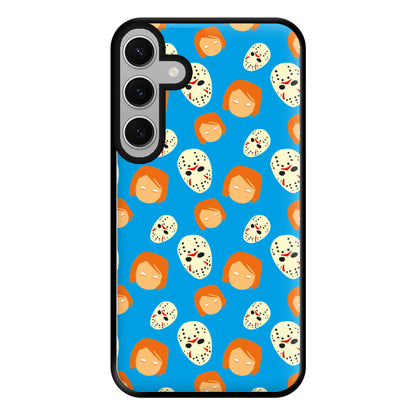 Chucky And Jason Pattern - Halloween Phone Case for Galaxy S24FE