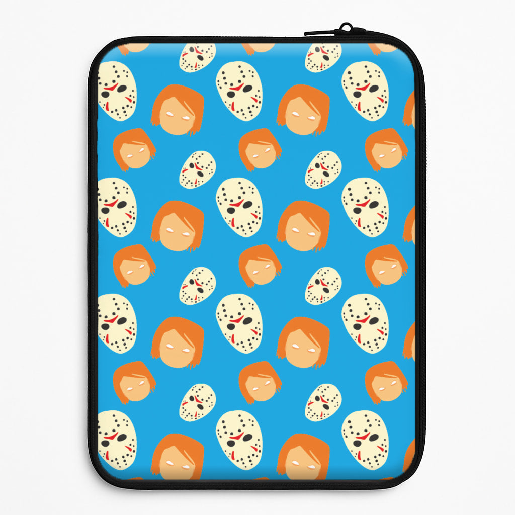 Chucky And Jason Pattern - Halloween Laptop Sleeve